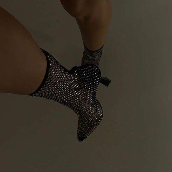 Mango Shoes - Mango Mesh Heel Ankle Boots New